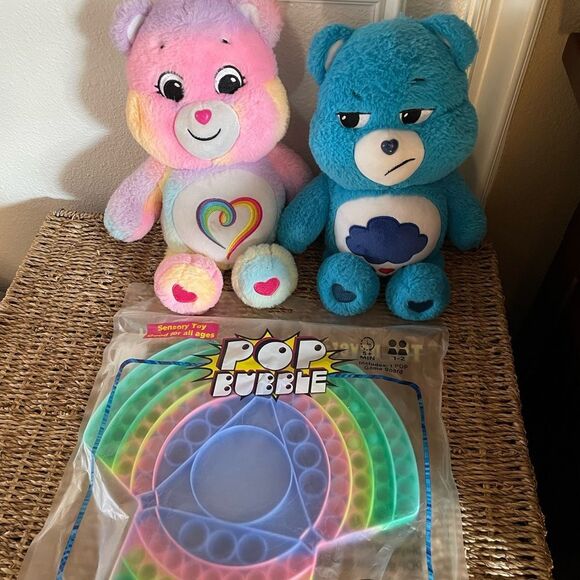 Care Bears Togetherness and Grumpy Bears Pop It Bubble Game - Picture 1 of 9